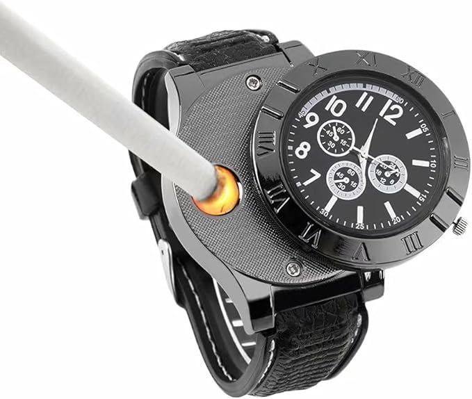 New Military USB Lighter Watch Men's