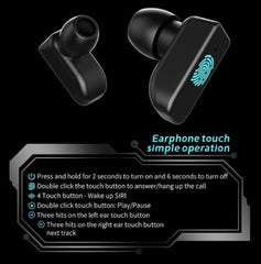 2 In 1 HI-FI Wireless Earphones Men Smart Watch