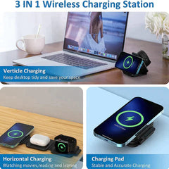 3 in 1 Folding Wireless Magnetic Charger