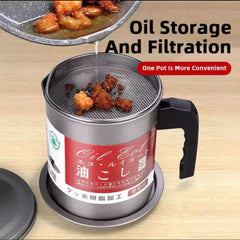 Stainless Steel Oil Filter Pot with Tray